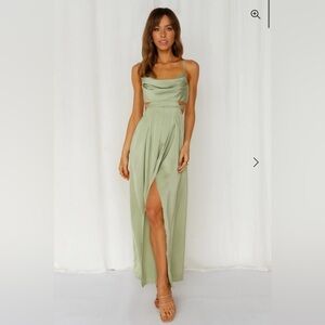 COPY - Reveal Your Mind Midi Sage Green Dress - Hello Molly